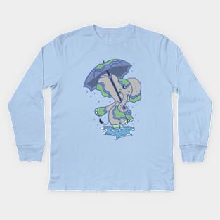 Splish Splash (Green) Kids Long Sleeve T-Shirt